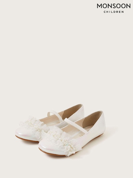 Monsoon Natural Land of Wonder Cluster Beaded Ballerina Flats (K92318) | €17.50 - €20