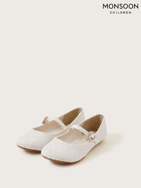 Monsoon Natural Pretty Lacey Ballerina Flats (K92328) | 129 QAR - 148 QAR