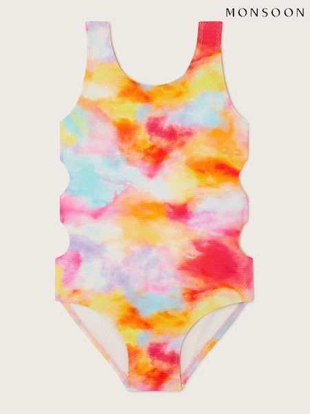 Monsoon Tie Dye Cut-Out Swimsuit (K92330) | 7 € - 8 €