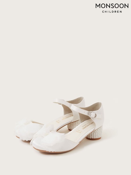 Monsoon Natural Kali Satin Two Part Heels (K92347) | €17.50 - €21