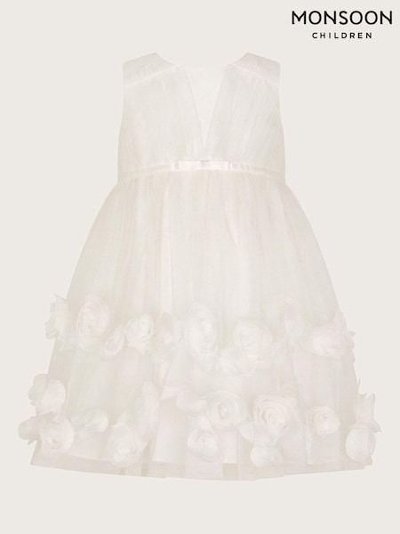 Monsoon White Mila Baby Bridesmaid Dress (K92358) | €34 - €38