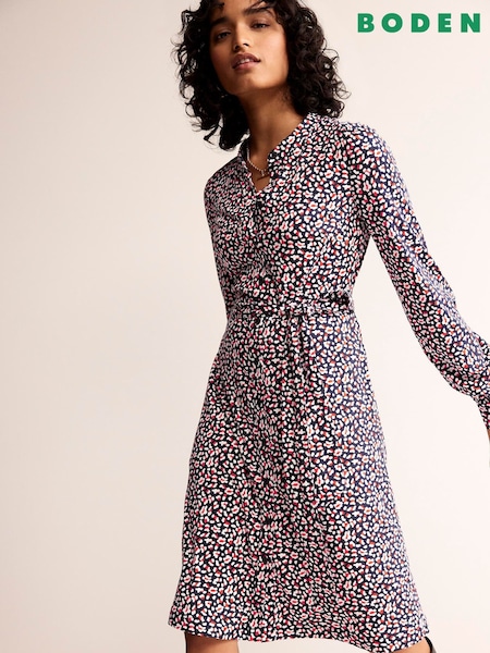 Bleumarin multiplu - Rochie tip cămașă Boden Julia Jerseu (K92385) | 373 LEI