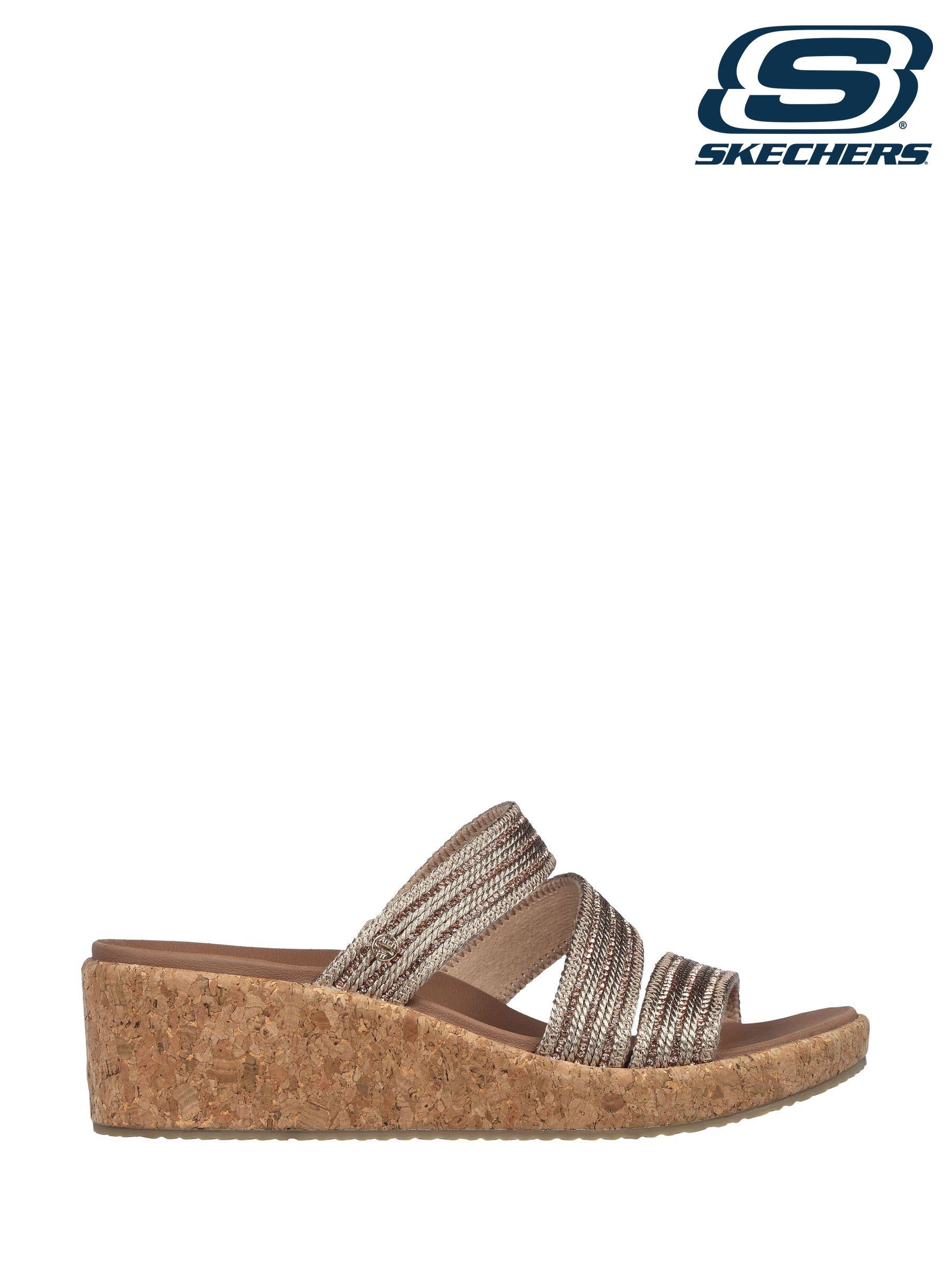rose gold skechers sandals