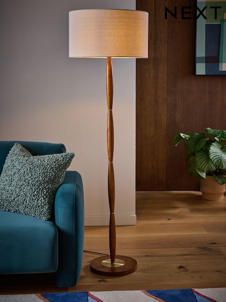 Dark Natural Lloyd Floor Lamp (K92632) | €198