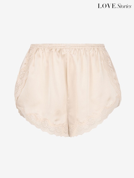 Love Stories Cream Mae Silk Shorts (K92667) | €73