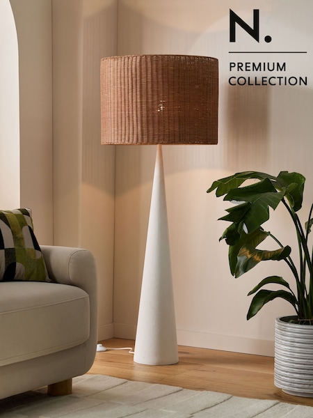 Ivory N. Premium Montserrat Woven Rattan Floor Lamp (K92680) | €464