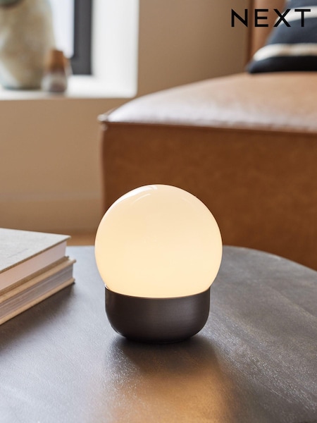 Pewter Grey Pod Rechargeable Touch Wireless Table Lamp (K92695) | €33