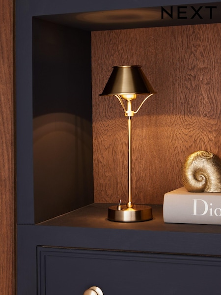 Brass Hector Rechargeable Small Wireless Table Lamp (K92721) | €46