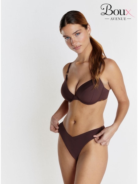 Boux Avenue Jamaica Plunge Chocolate Bikini Top (K93108) | €21.50