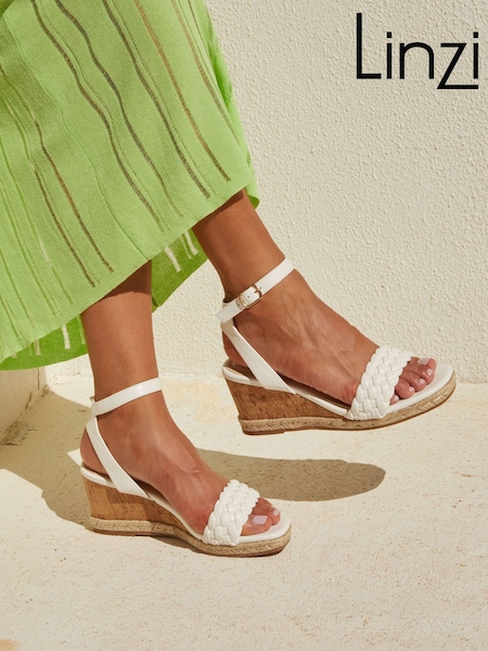Linzi Regan Faux Fur Leather Plaited Cork Sandals (K93221) | 14 €