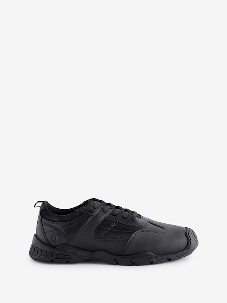 Hush Puppies Senior Travis Black Shoes (K93230) | €25