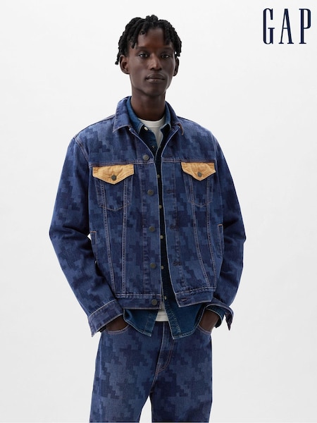Gap Blue Dapper Dan Organic Cotton Icon Denim Jacket (K93272) | €55