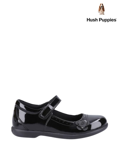 Hush Puppies Junior Bethany Patent Black Shoes (K93285) | €39