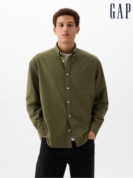 Gap Green Long Sleeve Oversized Oxford Shirt (K93292) | €23