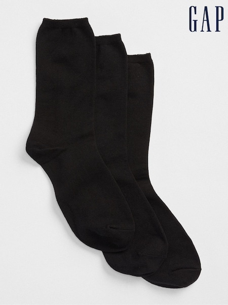 Gap Black Adults 3 Pack Basic Trainer Socks (K93351) | €11.50