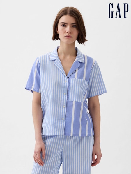 Gap Blue Stripe Poplin Pyjama Shirt (K93428) | €11.50