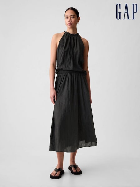 Gap Black Crinkle Pull On Midi Skirt (K93466) | €22.50