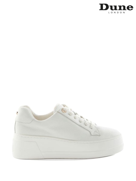 Темно-белый - Dune London Episode Flatform Lace Up Sport Trainers (K93497) | €131