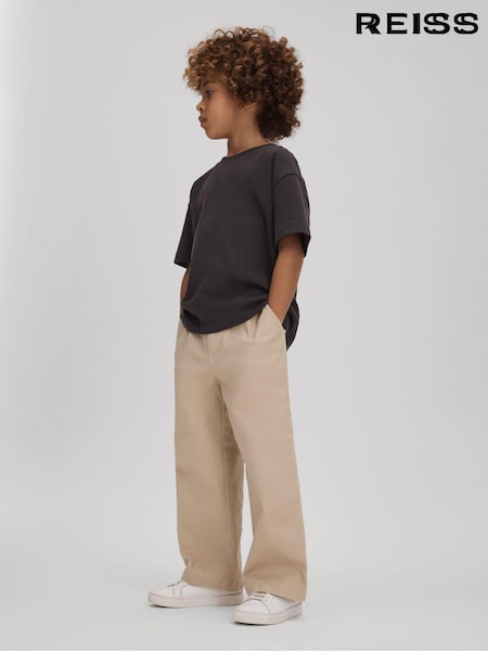 Reiss Stone Colter 9-13 yrs Elasticated Waist Cotton Blend Trousers (K93526) | €64
