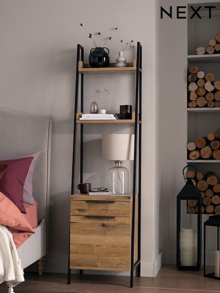 Dark Bronx Oak Effect Ladder Bedside Table (K93733) | €305