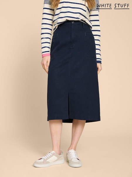 White Stuff Blue Penny Midi Skirt (K93739) | €22