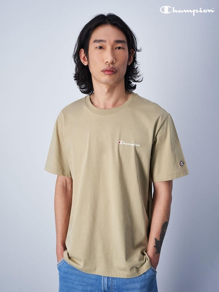 Champion Beige Crewneck 100% Cotton T-Shirt (K93815) | 78 LEI
