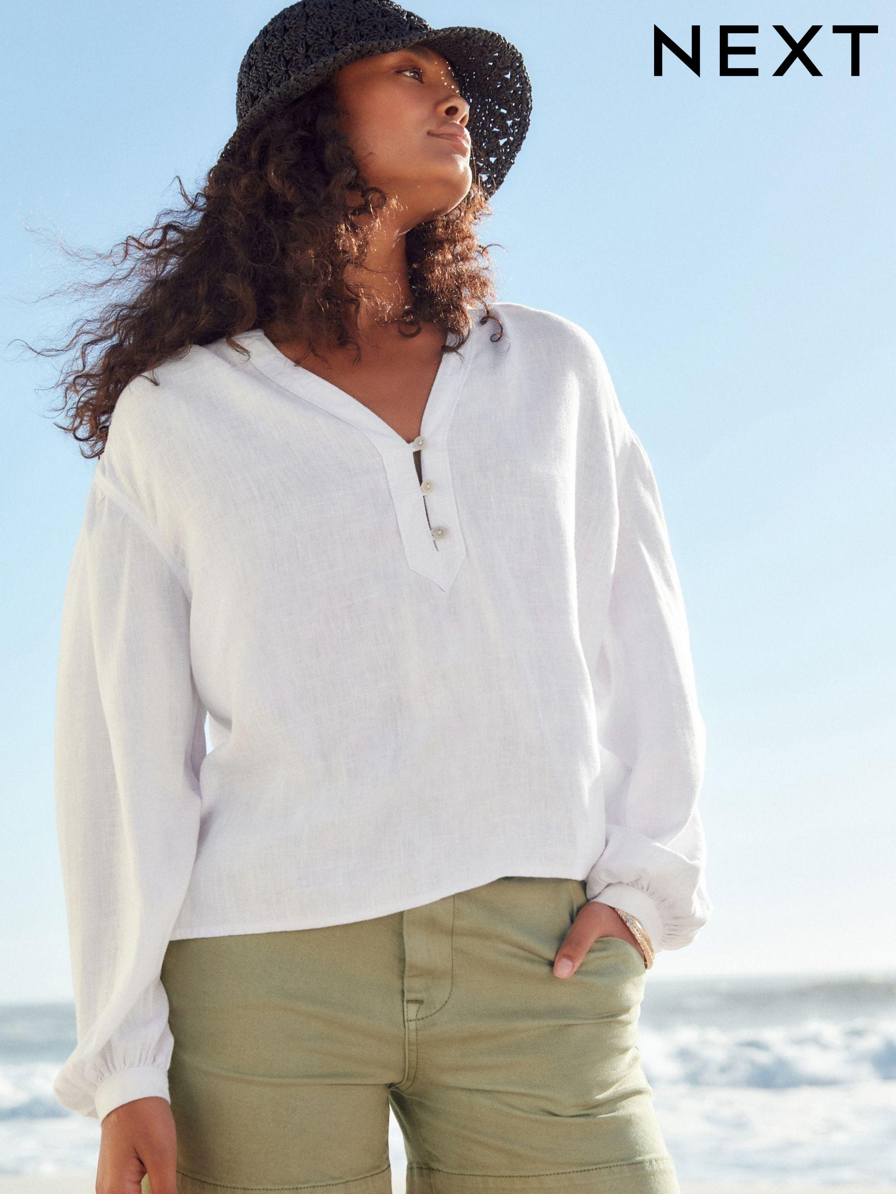 Next white linen top hotsell