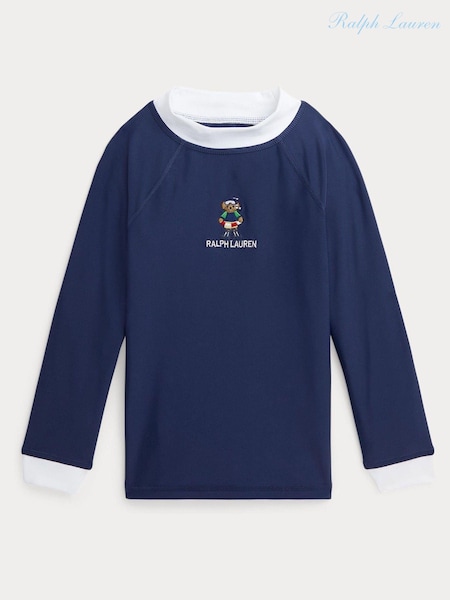 Polo Ralph Lauren Boys Navy Polo Bear Performance Stretch Rash Guard Vest (K94413) | €43