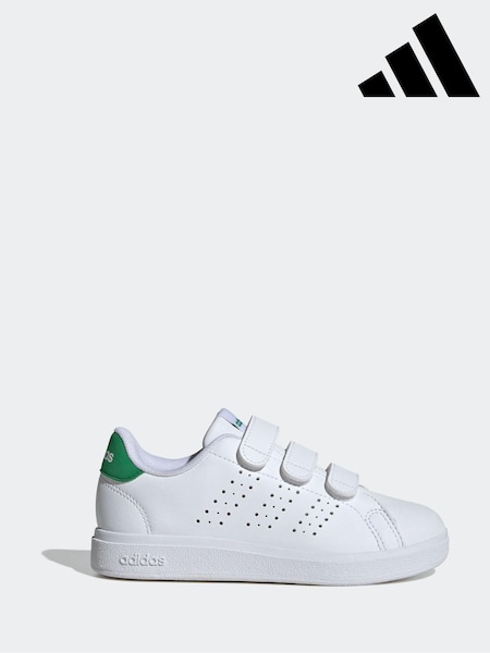 adidas cream  White Kids Advantage Base 2.0 Trainers (K94643) | R$ 295