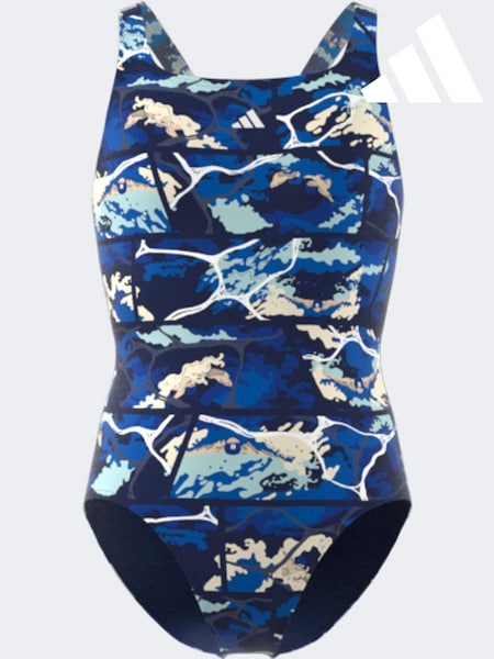 adidas Blue Junior Swimsuit (K94833) | AED102