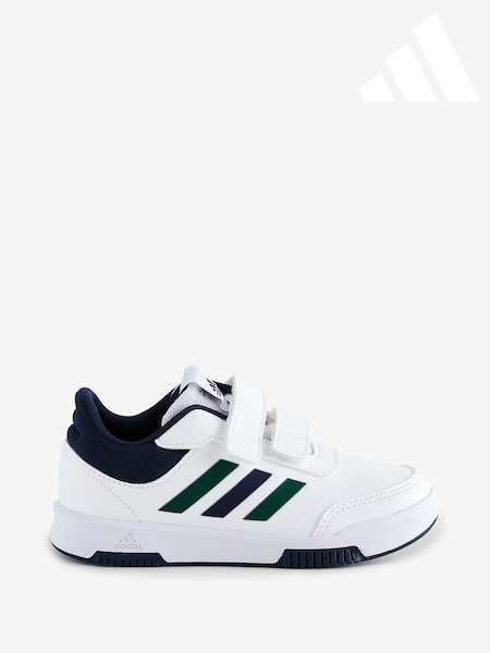 adidas White/Green/Blue Tensaur Hook and Loop Trainers (K95081) | R$ 275