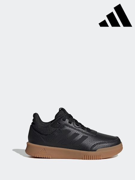 adidas Originals black/tan Black Tensaur Sport Lace Up Trainers (K95105) | $41