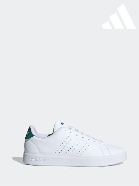 adidas White/Green Advantage Trainers (K95262) | R$ 690