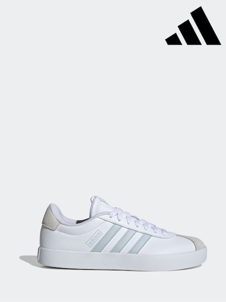 adidas Grey/white VL Court 3.0 Trainers (K95393) | AED174