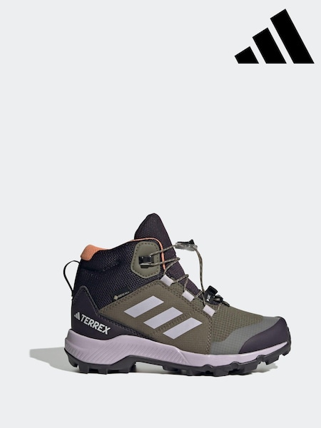 adidas Green Terrex Mid Gore-Tex Waterproof Hiking Boots (K95402) | €53