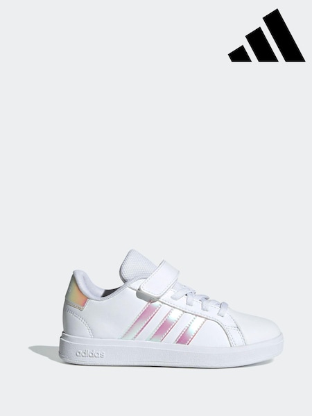 adidas White Kids Grand Court 2.0 Trainers (K95649) | R$ 275