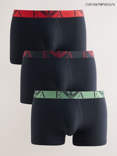 Juoda - Regular Emporio Armani Bold Monogram Trunks 3 Pack