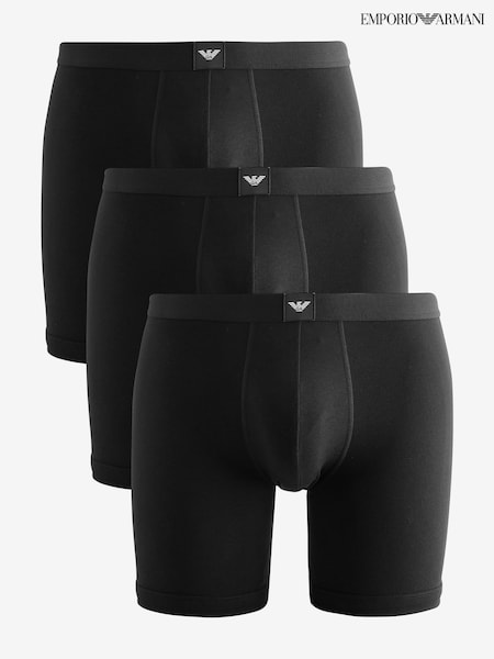 Qara - Regular Emporio Armani Essential Logolabel Long Boxers 3 Pack