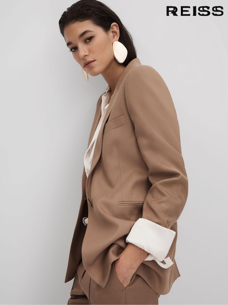 Maro neutru - Normală - Reiss Wren Single Breasted Suit Blazer (K95910) | 2,063 LEI