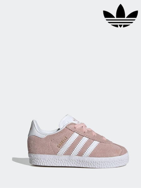ורוד - Adidas Originals Gazelle Comfort Closure Elastic Trainers (K95913) | ‏201‏₪