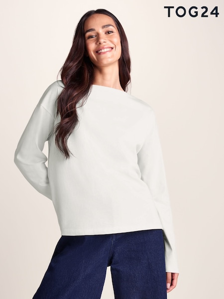 Grädde - Tog 24 Ivy Supersoft Cotton Boat Neck T-shirt