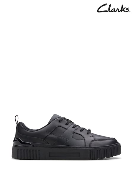 Clarks Black Wide Fit (G) Leather Oslo Flare Shoes (K96035) | €72 - €74