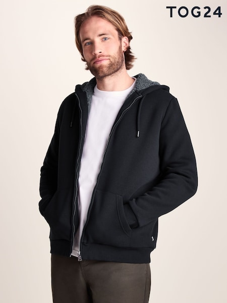 Crno - Regular Tog 24 Ramsey Supersoft Sherpa Lined Zip Hoodie