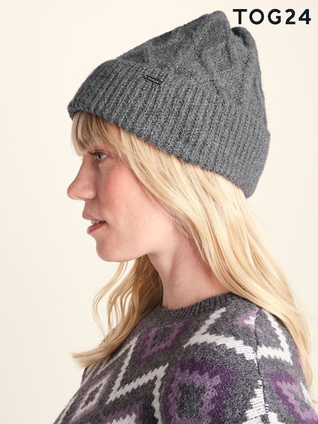 Gris - Tog 24 Janice Supersoft Cable Knit Beanie