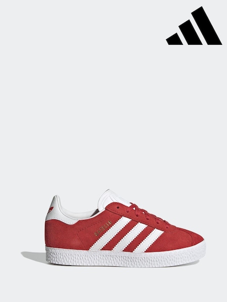 adidas original Red Kids Gazelle Trainers (K96085) | AED262