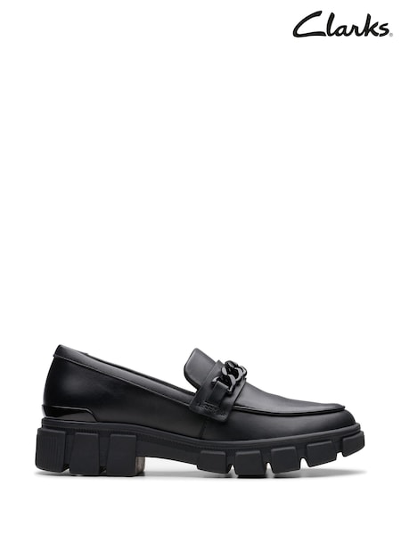 Clarks Black Leather Wide Fit (G) Leather Evyn Walk Shoes (K96196) | €69 - €72