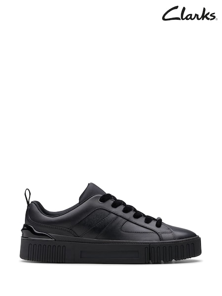 Clarks Black Wide Fit (G) Leather Oslo Sky Shoes (K96216) | €34 - €36