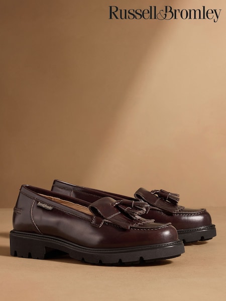 Sjokoladebrun - Russell & Bromley Dorchester Tassel Loafers