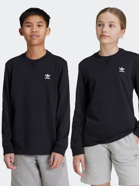 أسود - adidas 100% Cotton Long Sleeve T-Shirt (K96645) | ‏116 د.إ.‏