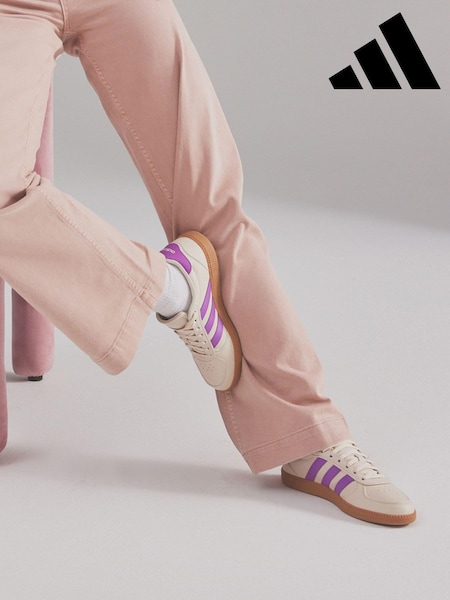 adidas Cream/Purple Breaknet Sleek Trainers (K96732) | LEI 188